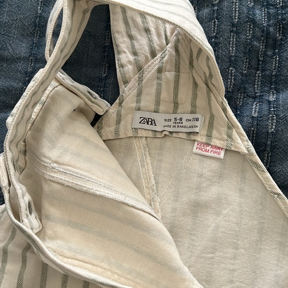 Gently Used Zara Striped Denim Overalls - Picture 4 of 4